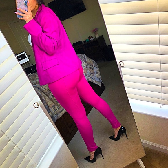 Shinestar hot pink high rise pants size M - Picture 2 of 7